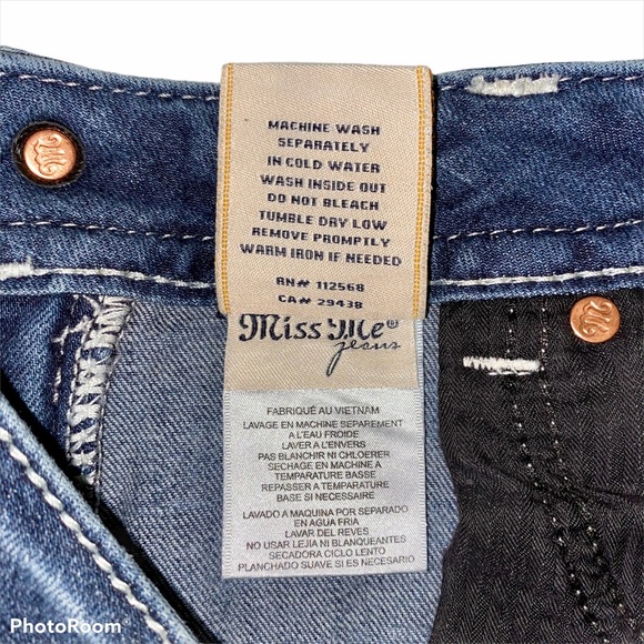 MISS ME Signature Ankle Skinny Bling Pocket Denim Jeans Size 28 - Picture 6 of 14